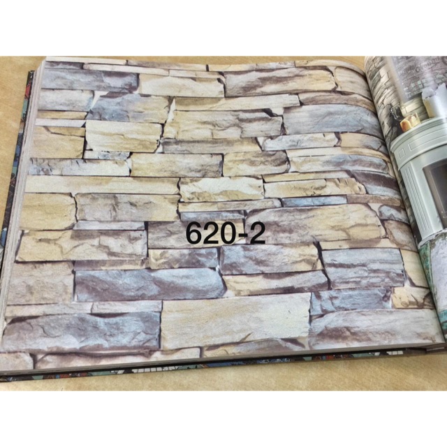 Wallpaper Dinding Batu Alam 3D 3