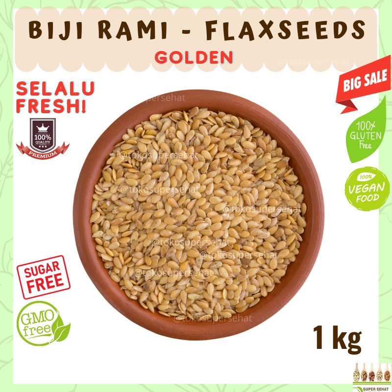 

GOLDEN FLAX SEED / BIJI RAMI GOLDEN 1KG / FLAXSEEDS GOLDEN
