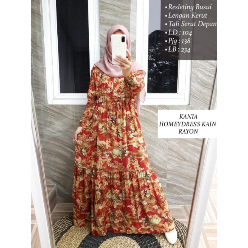 Gamis arumi rayon/gamis katun rayon/home dres rayon/daster rayon