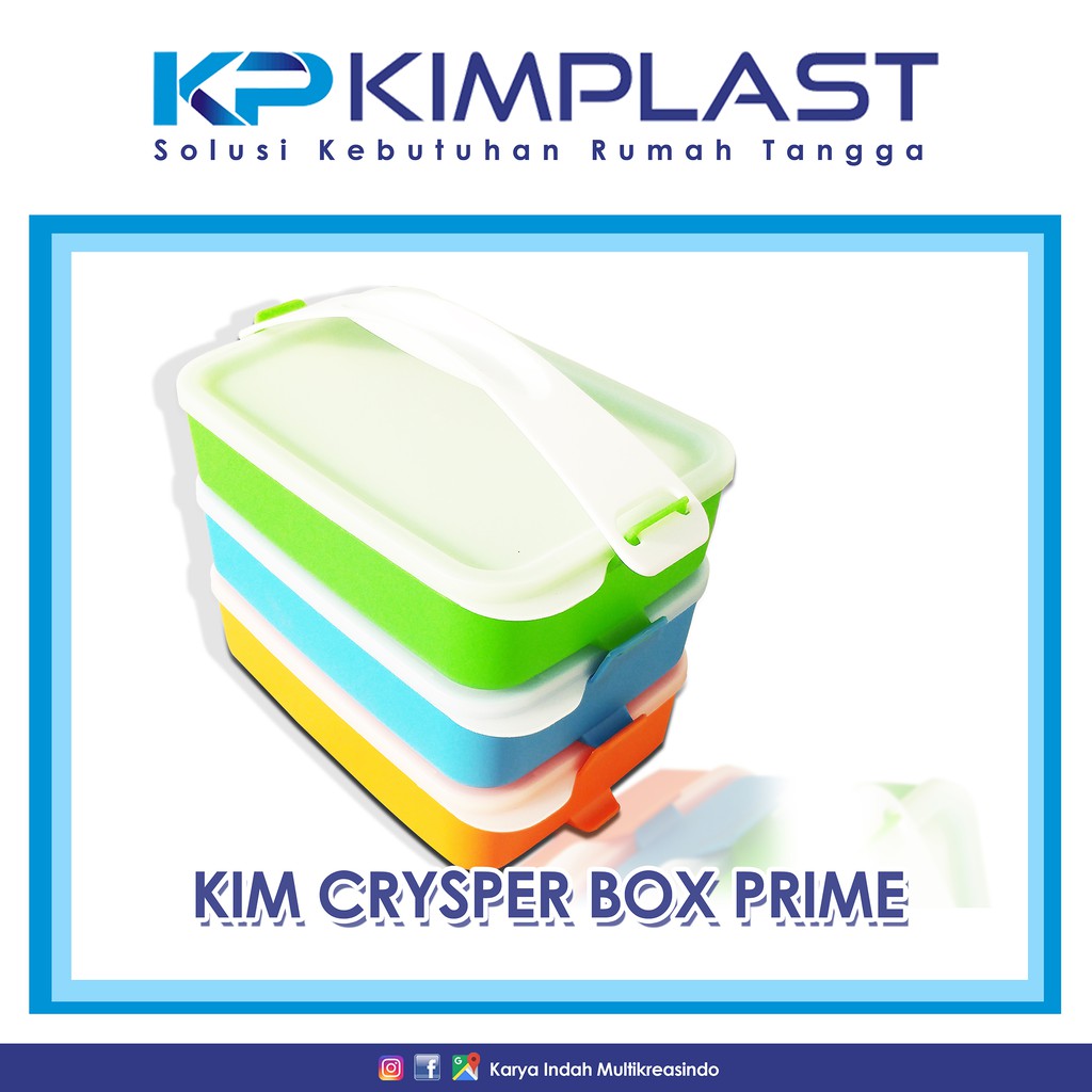 KIMPLAST Crysper Box susun 3 Prime tempat makan susun 3