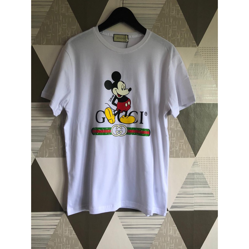 T-SHIRT GUCCI MICKEYMOUSE HITAM,PUTIH,HIJAU, KUNING LABU KAOS PRIA GUCCI KAOS WANITA GUCCI MICKEY