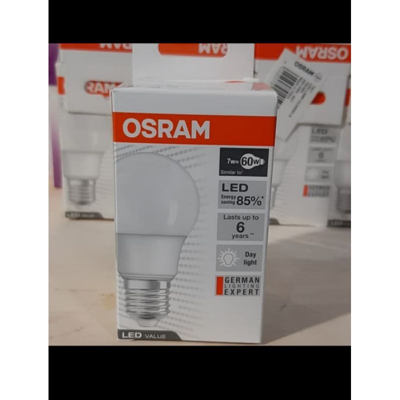 BOHLAM LAMPU LED OSRAM 7 WATT BLUB ORIGINAL ASLI