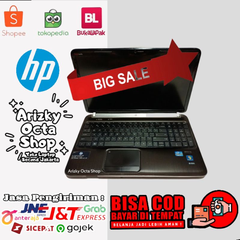 Laptop Hp Pavilion DV6 Core i7 DUAL VGA Ram 4GB HDD 320GB Webcam HDMI NUMERIK 15Inch