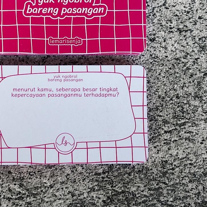 ✽ Lemari Senja - Kartu Permainan - Yuk Ngobrol bareng pasangan - kartu deep talk card game seperti t