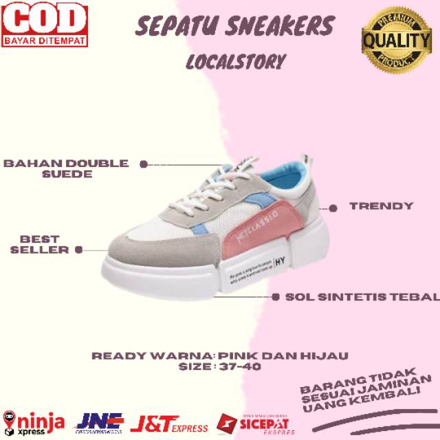  SEPATU  KETS  SNEAKERS TALI  ULLZANG HCT WANITA  PEREMPUAN 