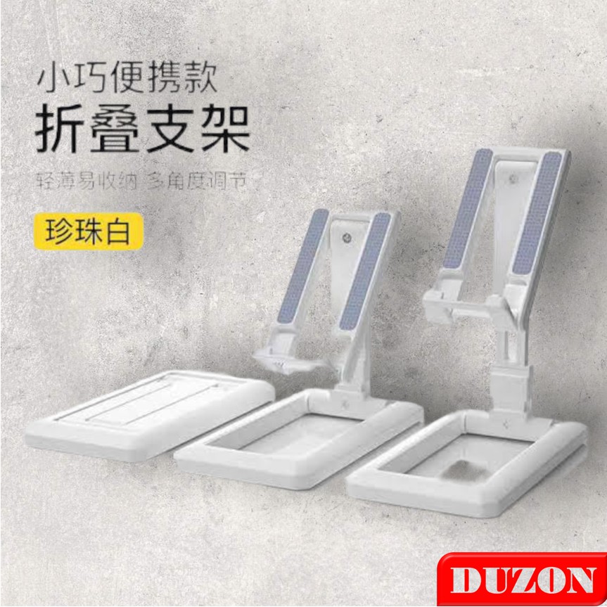 DUZON HOLDER HP HD28 FOLDING STANDING UNIVERSAL DUDUKAN HANDPHONE