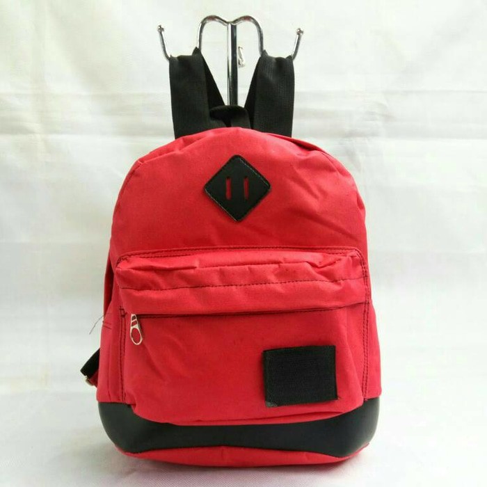 tas ransel mini / backpack model jansport merah hitam