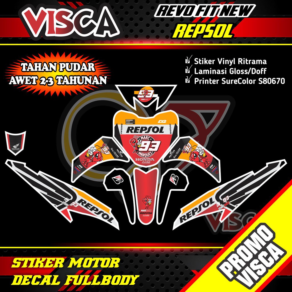 Decal Stiker Revo FI Marquez