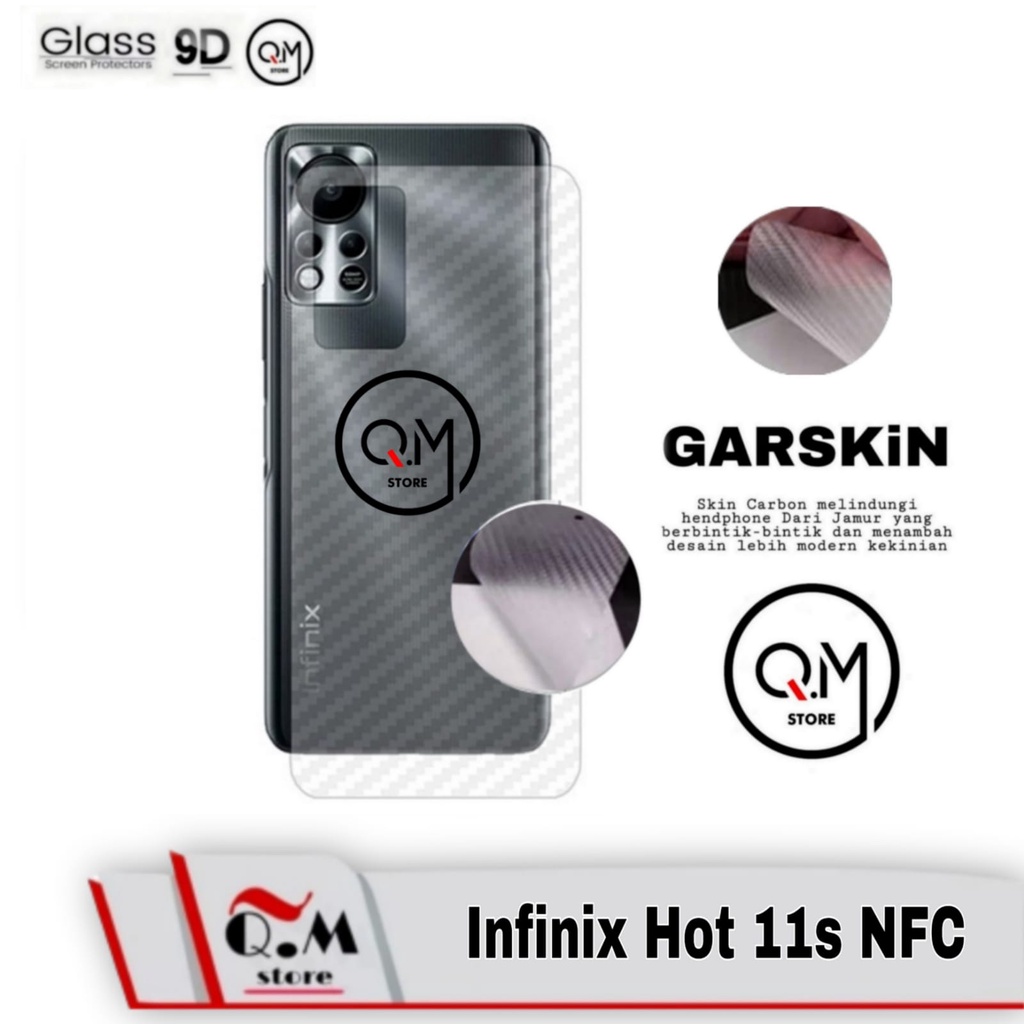 Garskin INFINIX HOT 11S NFC / HOT 11 / 11S /1 0S / Hot 11 PLAY / 10 PLAY Gasrkin Skin Carbon Anti Gores Belakang Back Cover