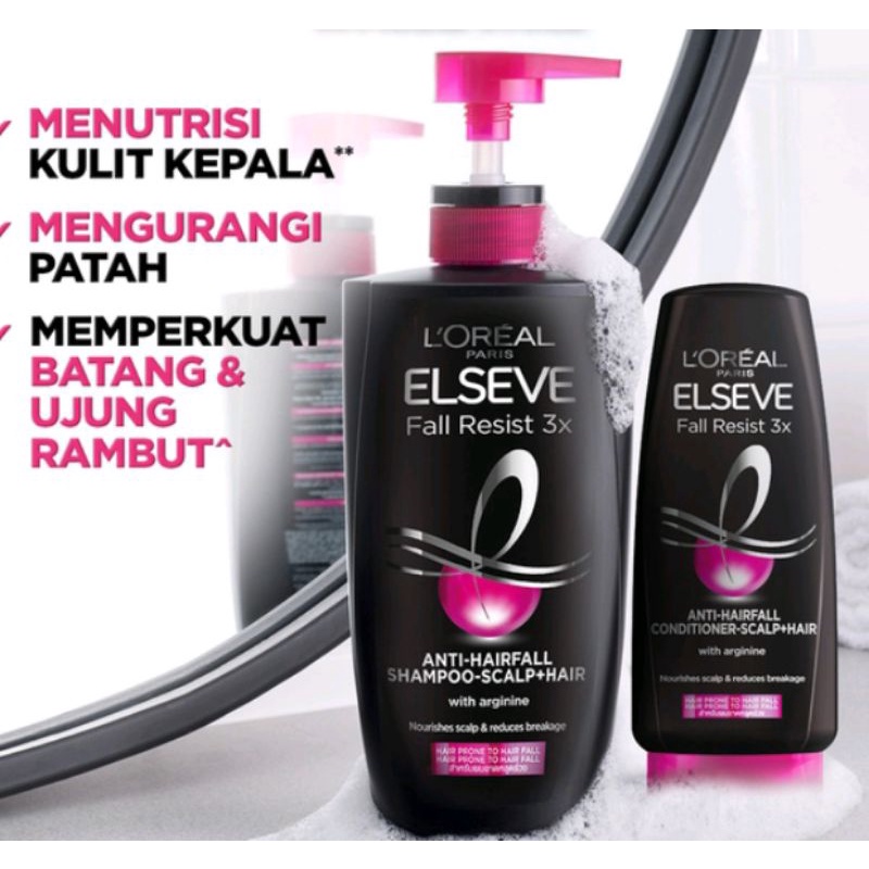 Loreal Paris Fall Resist 3x Shampoo Hitam