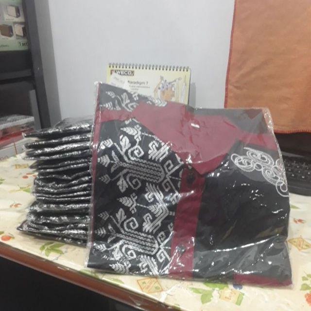 Promo!!! Bswart Batik Hrb026 Kenongo Hem Pendek Padi Kemeja Batik Pekalongan M L Xl Garansi Termurah