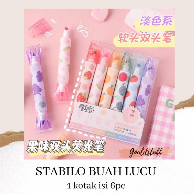 

STABILO BUAH LUCU PER 1 PCS / STABILO WARNA LUCU / STABILO LUCU / HIGHLIGHTER / STABILO BUAH LUCU