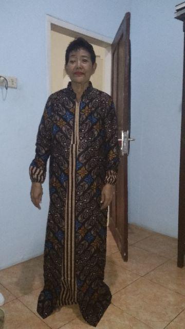 Gamis Cardi Batik Katun Halus 2827 Busui Reseleting Depan Allsize