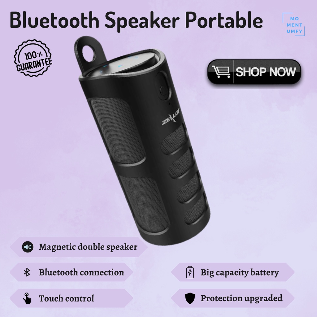 Spiker Speaker Stereo Besar Wireless Bluetooth Blutut Powerbank HP Bass Portable Portabel Murah