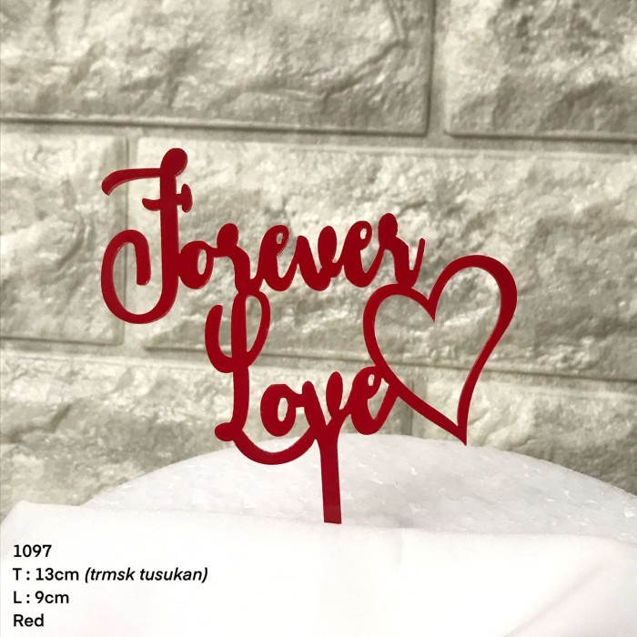 

VALENTINE TOPPER FOREVER LOVE - TOPPER KUE VALENTINES DAY CAKE DECORATION