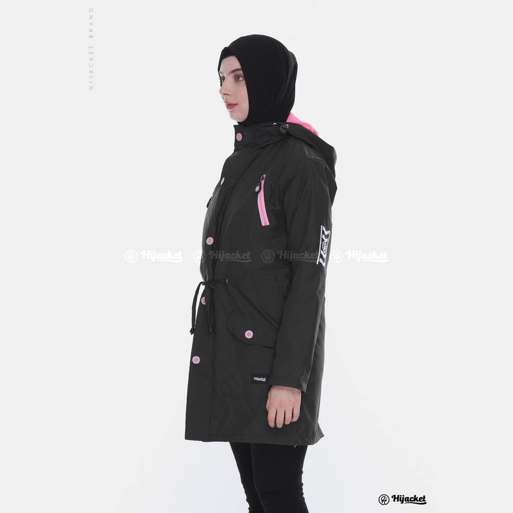 ⭐️GRATIS MASKER HIJAB⭐️ HIJACKET MONTIX SERIES - HIJACKET OFFICIAL HIJACKET STORE JAKET MUSLIMAH JAKET HIJABERS-BLACK