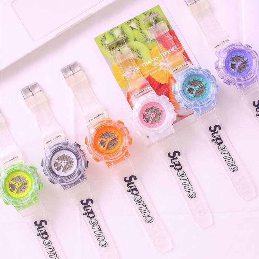 Mushi CSO Transparent Watch with Case Silicone Rubber Accessories Replacement Supreme
