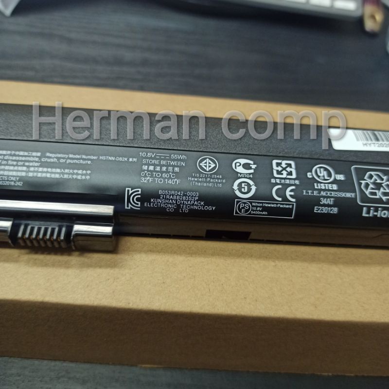 Original Baterai Hp HSTNN-DB2M, HSTNN-I08C, HSTNN-I92C, HSTNN-192C, HSTNN-UB2K