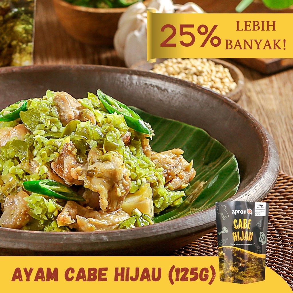 

APRONQ AYAM CABE HIJAU 125 GRAM (SMALL)