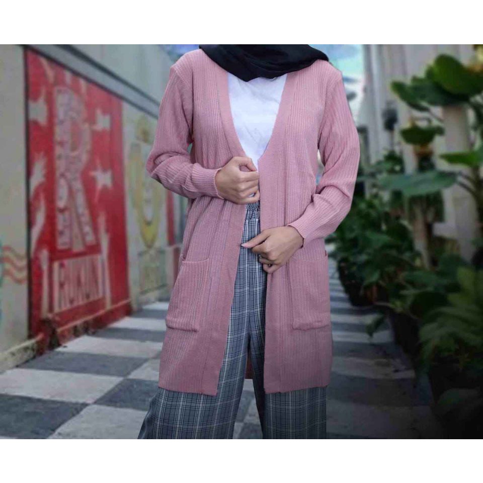 Long Cardy Belle Oversize Cardigan Rajut