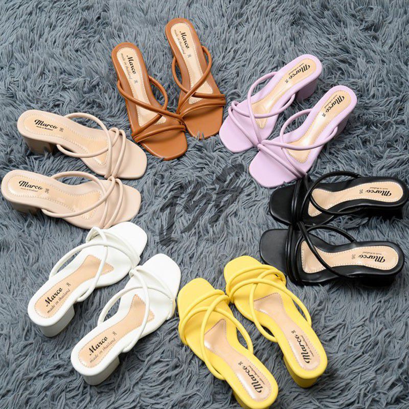 SANDAL WANITA HAK HAK TAHU 4CM SILANG04