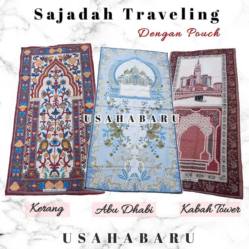 SAJADAH TRAVELING Sajadah SAKU SAJADAH TRAVEL SAJADAH TURKISAJADAH TAS DOMPET  Mudah Dibawa Pergi