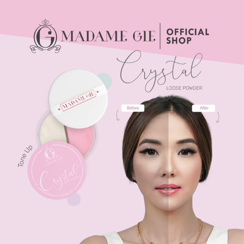 MADAME GIE Crystal Loose Powder - MakeUp Bedak Tabur