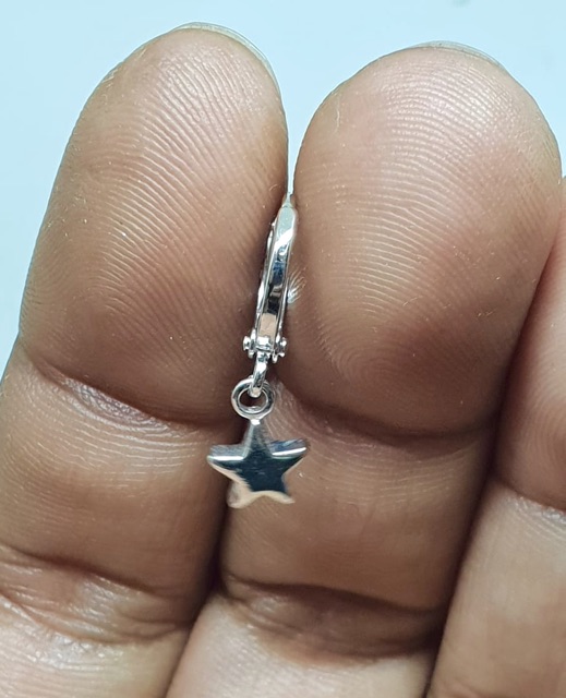 Anting wanita anting bintang lapis emas putih samgat simple