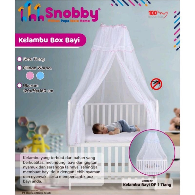 PNB32 KELAMBU BOX BAYI SNOBBY  SATU TIANG KBX1201