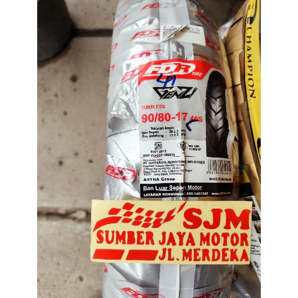 Ban FDR Genzi 90/80-17 Tubles ban luar 90 80 ring 17 FDR GENZI tubles