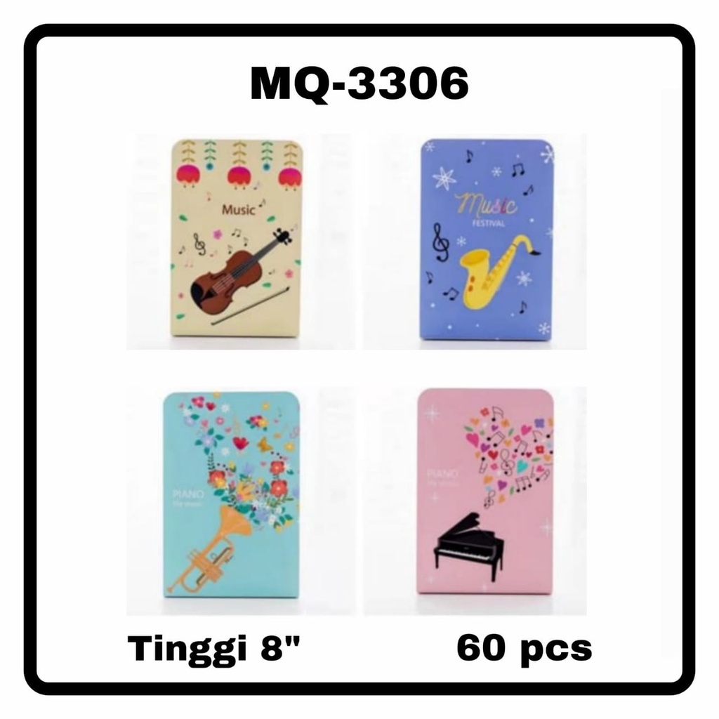 

STAND BOOK / Book END / PEMBATAS Buku MOTIF ALAT MUSIK Bahan Besi dapat 2 pcs MQ-3306