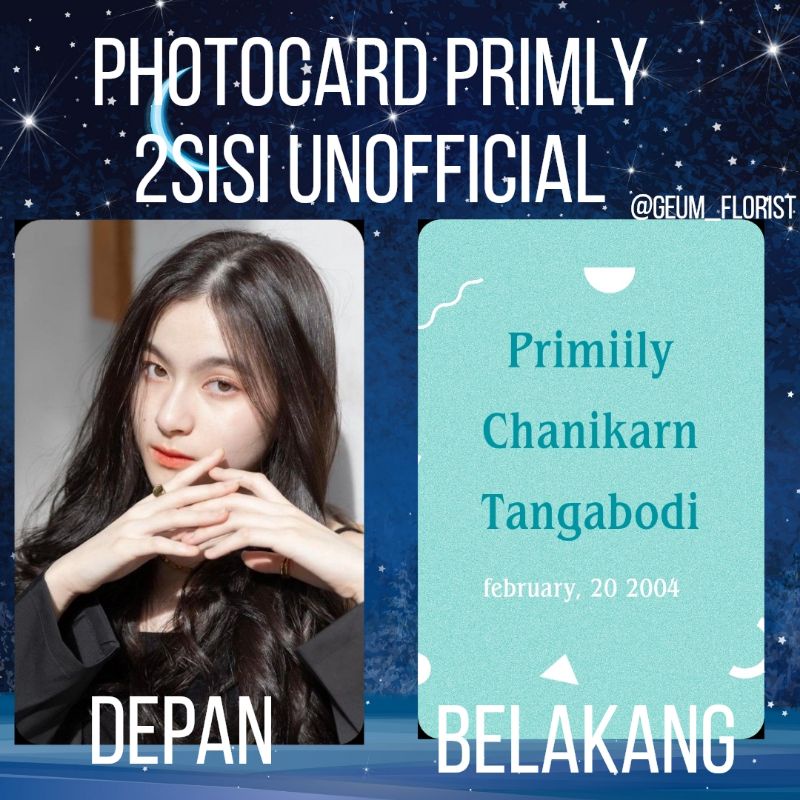 [READY STOCK] PHOTOCARD PRIMLY 2SISI UNOFFICIAL PHOTOCARD THAILAND / PHOTOCARD F4 THAILAND