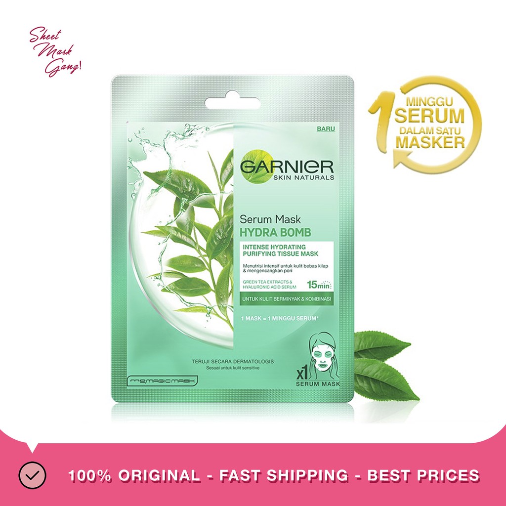 (COD) Masker Wajah Garnier Serum Sheet Mask Garnier Hydra