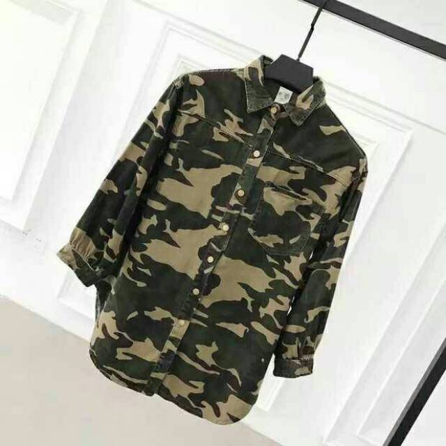 HEM ARMY / ARMY OUTER / BIGSIZE / XL /JUMBO /KEMEJA