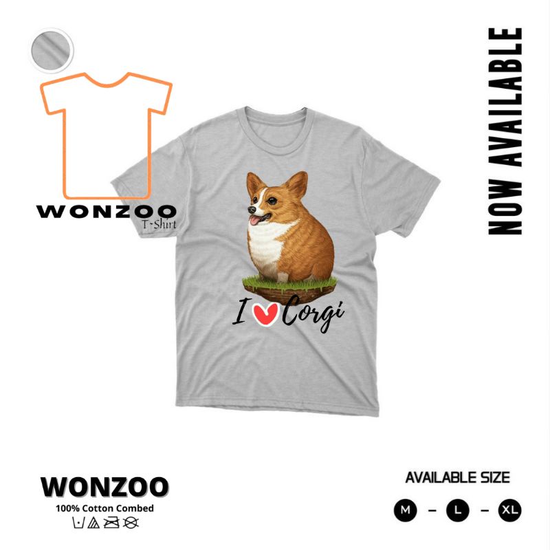 KAOS ANJING CORGIE DOG LOVERS (PROMO BAYAR DITEMPAT)