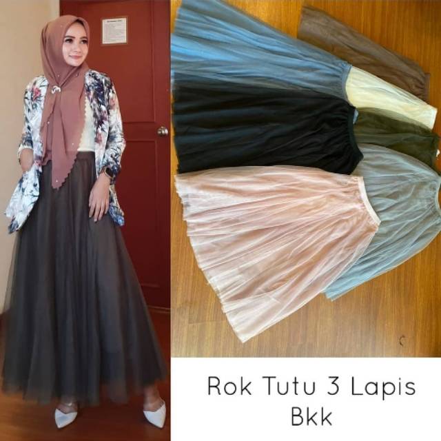 Rok Tutu 3Lapis 7warna Cantik
