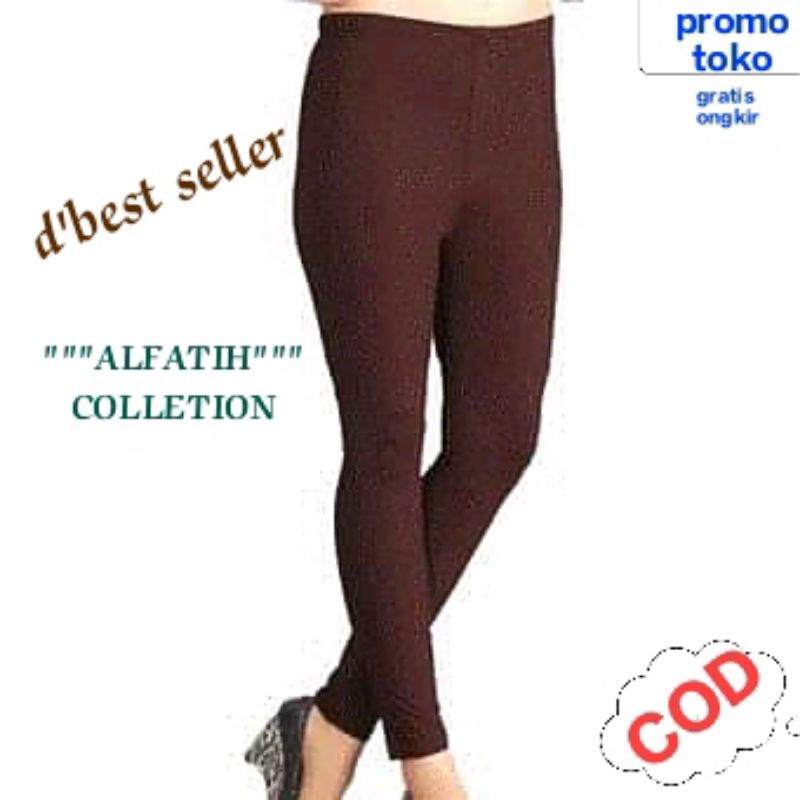 legging panjang spandek polos adem lembut elastis tebal BB35/60