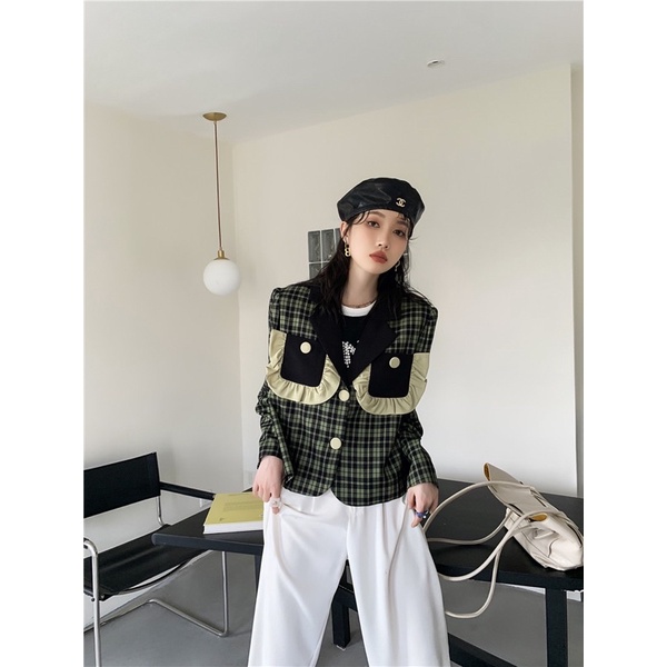 Imelda Plaids Blazer / Blazer Wanita Import