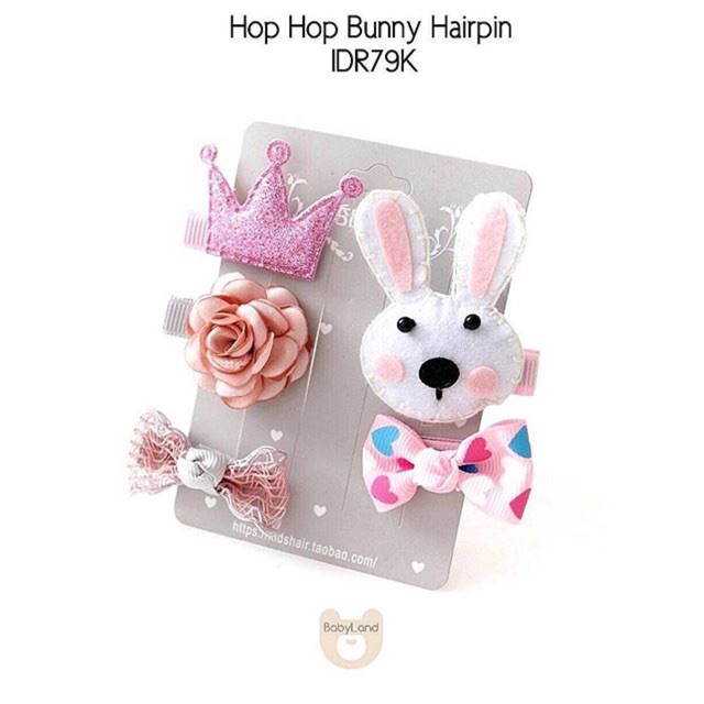 

Hop Hop Bunny Hairpin Set