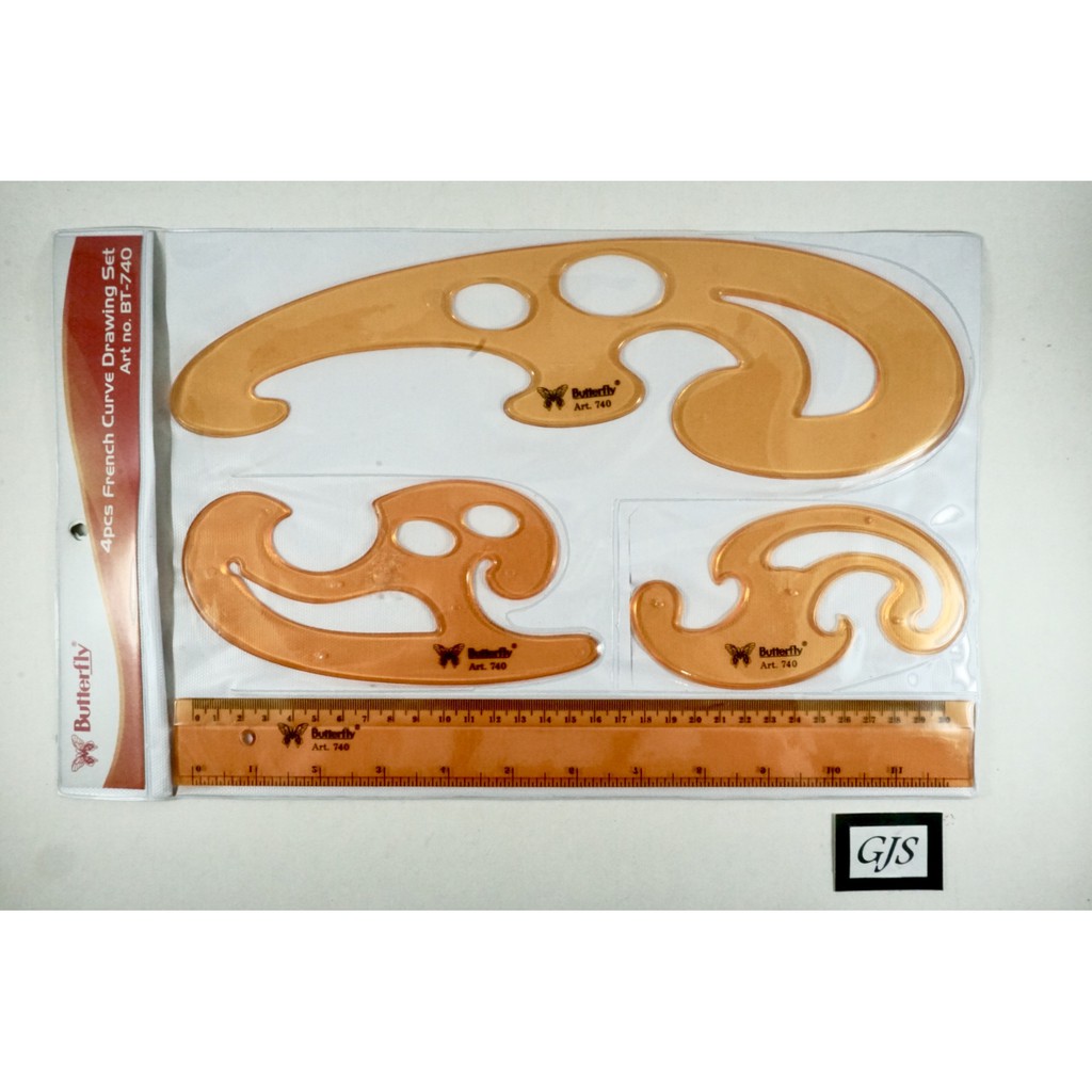 

Penggaris French Curve Drawing Set 4 pcs