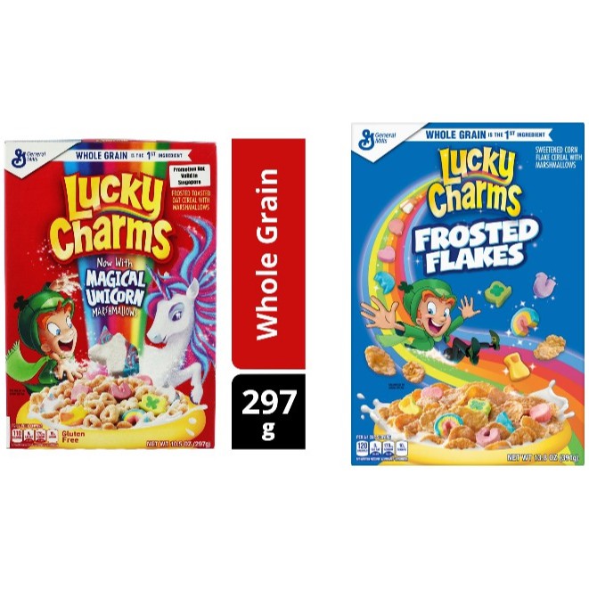 General Mills Lucky Charms Cereal Magical Unicorn Marshmallow Frosted Flakes - Sereal Lucky Charm