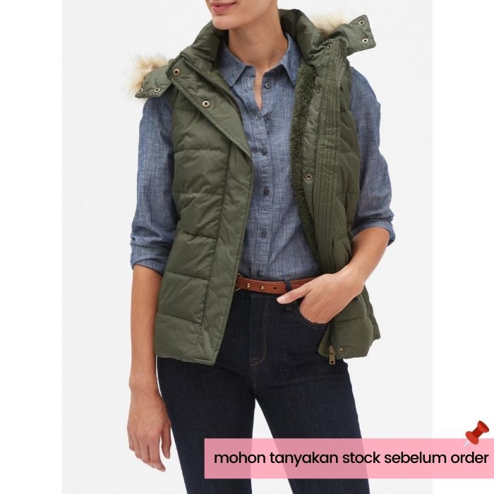 OUTER BANANA REPUBLIC PUFFER VEST PAKAIAN WANITA BAJU BRANDED MURAH