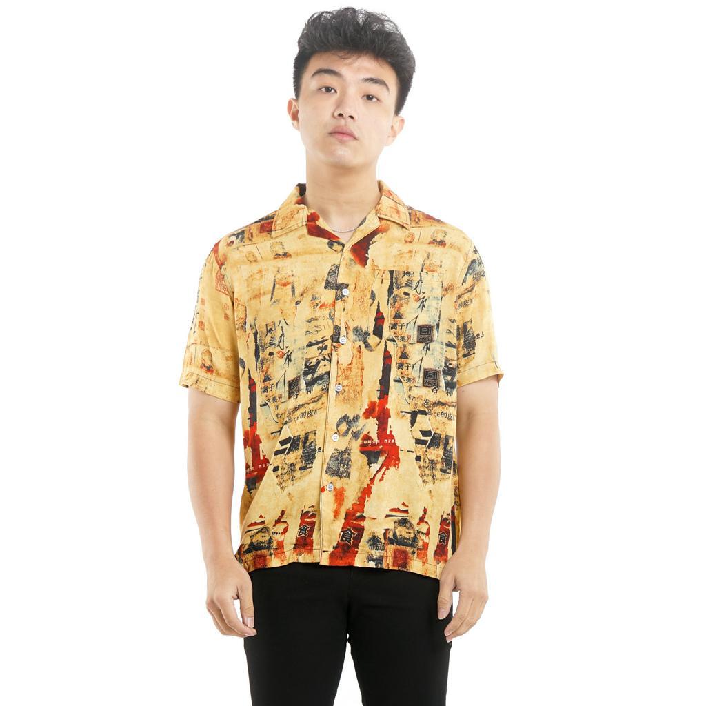 819 Kemeja Pria Lengan Pendek Kemeja Hawai Hawaiian Shirt Kemeja Motif Rayon Kemeja Pantai Pria Kemeja Santai Kemeja Vintage Ready Hingga Big Size 4R0018