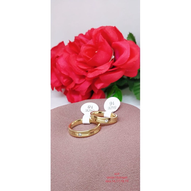 cincin couple titanium perhiasan harga yg tertera satu pcs