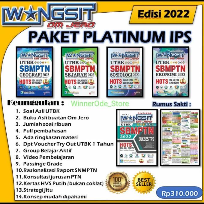 

BUKU WANGSIT UTBK SBMPTN SOSHUM 2022/PLATINUM-TERLARIS-ORIGINAL-HEMAT