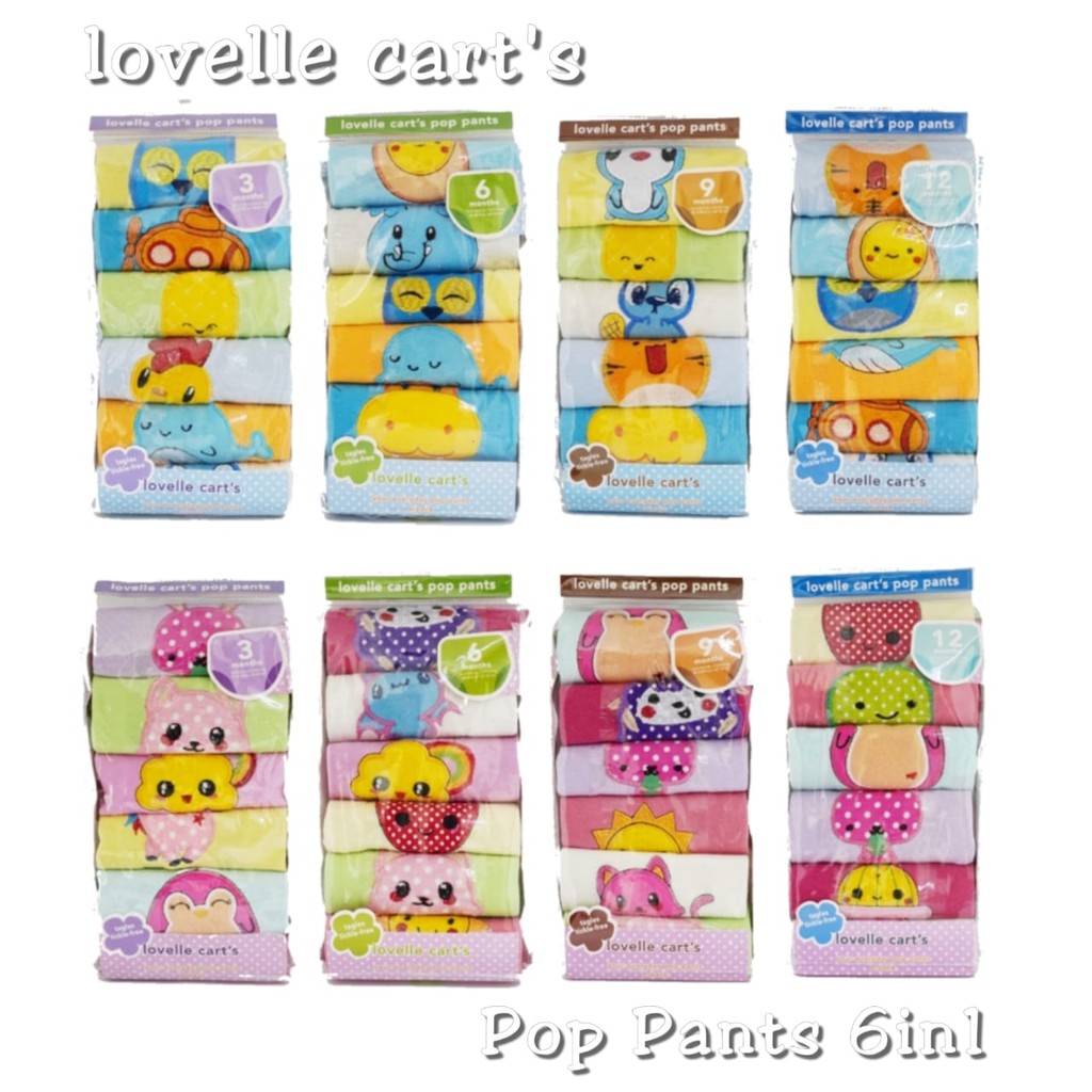 Celana Pop 6in1 3-12 Bulan Lovell Cart's