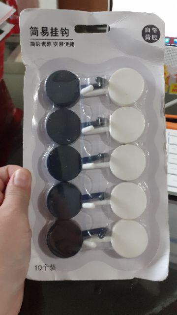 (1kg=16) 10pcs Gantungan Hook Kail Tunggal Single Color Warna Tempel Kuat