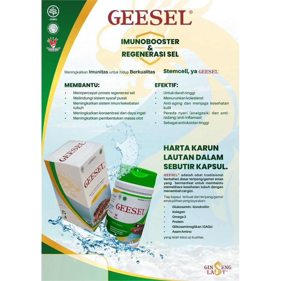 GEESEL / GAMAT EMAS / IMBOOST - IMUNBOOSTER &amp; STEMCELL / REGERASI SEL