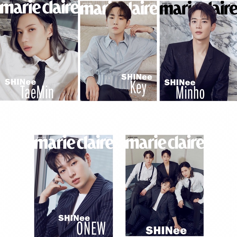 PELUNASAN OFFICIAL Magazine Marie Claire Agustus 2021.08 (Cover: Shinee)