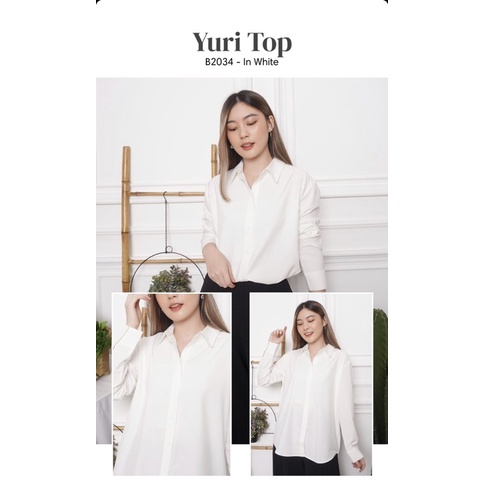 YURI TOP KEMEJA PUTIH PREMIUM